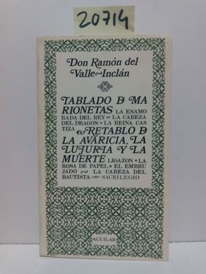 Imagen del vendedor de TABLADO DE MARIONETAS ; RETABLO DE LA AVARICIA a la venta por Librera Circus