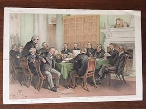 The Gladstone Cabinet Council: "The Cabinet Council, 1883" Litho with Text Page