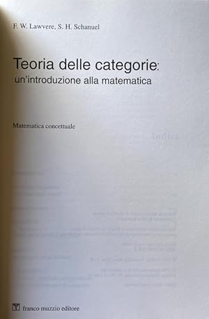 TEORIA DELLE CATEGORIE. UN'INTRODUZIONE ALLA MATEMATICA. (MATEMATICA CONCETTUALE): WILLIAM ...