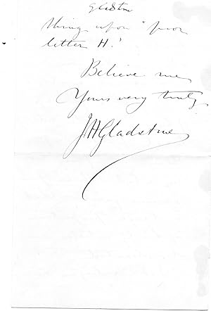 Bild des Verkufers fr Autograph Letter Signed "J.H. Gladstone", chemist, to "Mr Fleay" [Frederick Gard Fleay, Shakespeare scholar], editor of the "Spelling Reformer" (1880-1). zum Verkauf von Richard M. Ford Ltd