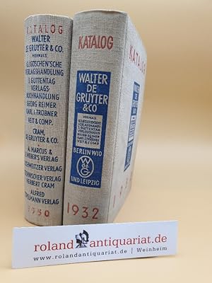 Verlagskataloge 1749 - 1932 / 1749 - 1949 / 1950 - 1975 / 1976 - 1985. Enthält die Verlage Walter...