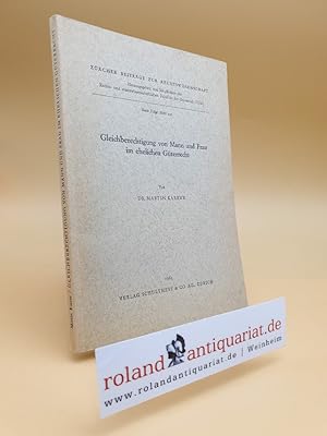 Imagen del vendedor de Gleichberechtigung von Mann und Frau im ehelichen Gterrecht. a la venta por Roland Antiquariat UG haftungsbeschrnkt