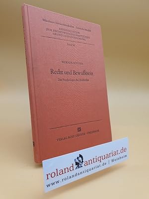 Seller image for Recht und Bewutsein. Zur Psychologie des Zivilrechts. for sale by Roland Antiquariat UG haftungsbeschrnkt