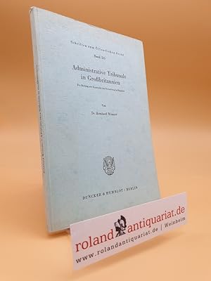 Seller image for Administrative Tribunals in Grobritannien. Ein Beitrag zur Kontrolle der Verwaltung in England. for sale by Roland Antiquariat UG haftungsbeschrnkt