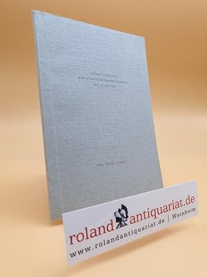 Imagen del vendedor de Untersuchungen zur Strafrechtsgesetzgebung des Augustus. a la venta por Roland Antiquariat UG haftungsbeschrnkt