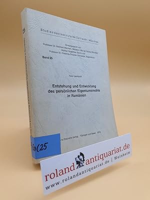 Seller image for Entstehung und Entwicklung des persnlichen Eigentumsrechts in Rumnien. for sale by Roland Antiquariat UG haftungsbeschrnkt