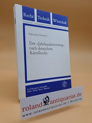 Image du vendeur pour Der "Jahrhundertvertrag" nach deutschem Kartellrecht. mis en vente par Roland Antiquariat UG haftungsbeschrnkt