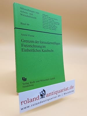 Seller image for Grenzen der formularmigen Freizeichnung im Einheitlichen Kaufrecht. for sale by Roland Antiquariat UG haftungsbeschrnkt