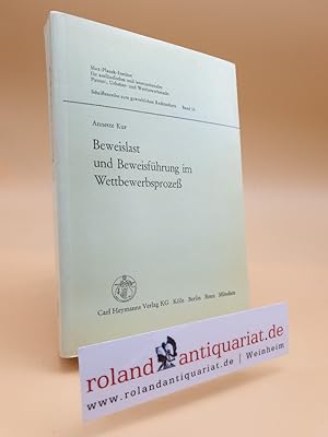 Immagine del venditore per Beweislast und Beweisfhrung im Wettbewerbsproze. Rechtsvergleichende Untersuchung zum deutschen, amerikanischen und schwedischen Recht. venduto da Roland Antiquariat UG haftungsbeschrnkt