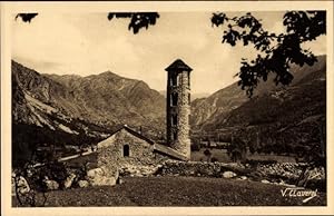 Imagen del vendedor de Ansichtskarte / Postkarte Valls d'Andorra, Campanar romanic de Santa Coloma a la venta por akpool GmbH