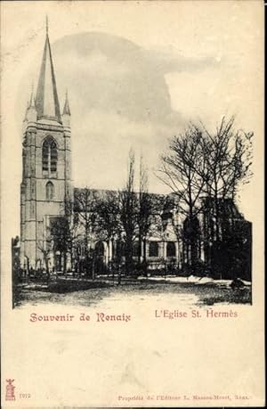 Bild des Verkufers fr Ansichtskarte / Postkarte Renaix Ostflandern Flandern Belgien, Eglise St. Hermes, Stadtansicht, Kirche zum Verkauf von akpool GmbH