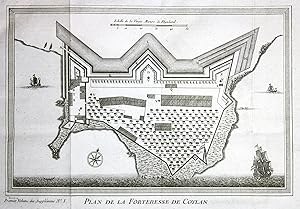 Seller image for Plan de la Forteresse de Coylan" - Kollam Kerala Malabar Coast Kerala Indien India Inde for sale by Antiquariat Steffen Vlkel GmbH