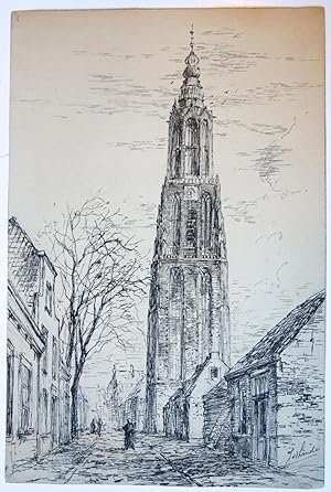 The church tower of Amersfoort (Kerktoren in Amersfoort).