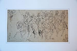 [Antique drawing] Military parade on horse (Militaire parade te paard), before 1936, 1 p.