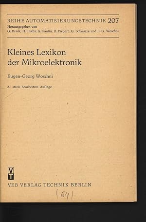 Bild des Verkufers fr Kleines Lexikon der Mikroelektronik. Reihe Automatisierungstechnik 207. zum Verkauf von Antiquariat Bookfarm