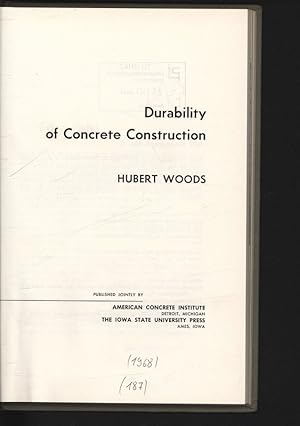 Imagen del vendedor de Durability of Concrete Construction. a la venta por Antiquariat Bookfarm