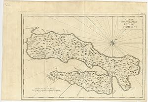 Antique Map of the Island of Ambon (Indonesia) by J.N. Bellin (1758)