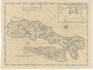 Antique Map of the Island of Ambon (Indonesia) by F. Valentijn (1726)