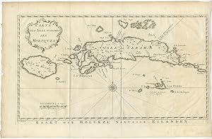 Antique Map of Ceram, Ambon and the Banda islands (II) by J. van Schley (1754)