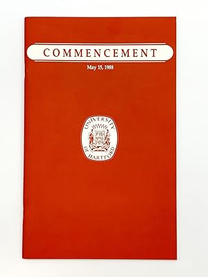 Imagen del vendedor de [Doctoral Address in:] University of Hartford Commencement May 15, 1988 a la venta por Riverrun Books & Manuscripts, ABAA