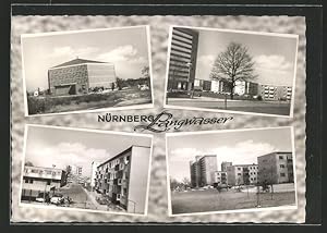 Ansichtskarte Nürnberg-Langwasser, vier Ansichten der Stadt