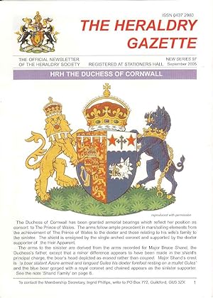 The Heraldry Gazette. The Official Newsletter of the Heraldry Society. New Series 97. September 2005