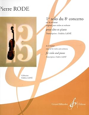 Imagen del vendedor de 1er Solo du 8e Concerto in A minor for Viola and Piano a la venta por Book Booth