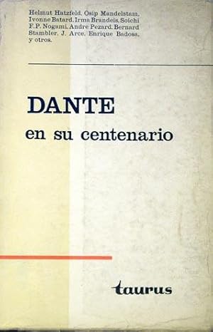 Imagen del vendedor de DANTE en su centenario. a la venta por Laila Books