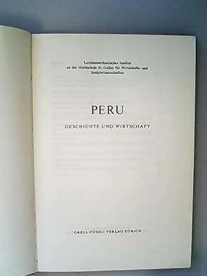 Bild des Verkufers fr Peru. Geschichte und Wirtschaft. zum Verkauf von Antiquariat Bookfarm