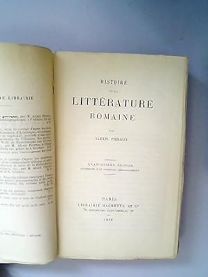 Image du vendeur pour Histoire de la Litterature Romaine. mis en vente par Antiquariat Bookfarm