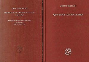 Seller image for QUE VAN A DAR EN LA MAR / MEMORIA Y VIDA DE JORGE GUILLEN (1947-1965) / DOS CARTAS AUTOGRAFAS DEL POETA A SU HIJO for sale by Desvn del Libro / Desvan del Libro, SL
