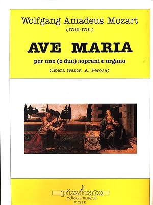 Bild des Verkufers fr Ave Maria per uno (o due) soprani e organo P. 283 zum Verkauf von Librodifaccia