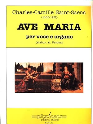 Bild des Verkufers fr Ave Maria per voce e organo P. 281 zum Verkauf von Librodifaccia
