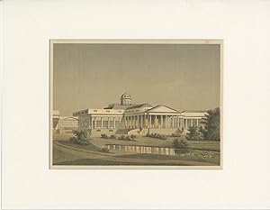 Antique Print of the Palace of the Governor-General in Buitenzorg by M.T.H. Perelaer (1888)