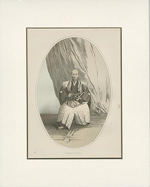 Antique Portrait of the Prince of Idzu by E. Brown (1857)