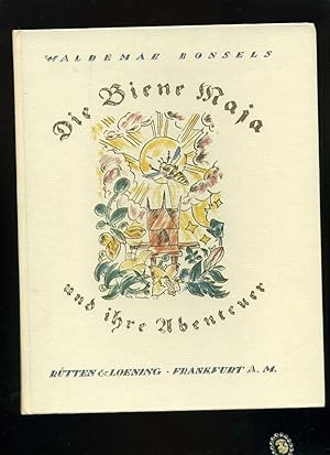 Bild des Verkufers fr Die Biene Maja und ihre Abenteuer. Mit 16 farbigen , ganzseitigen Steinzeichnungen von Fritz Franke. Reprintausgabe. zum Verkauf von Umbras Kuriosittenkabinett