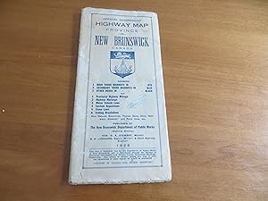 OFFICIAL GOVERNMENT HIGHWAY MAP PROVINCE OF NEW BRUNSWICK 1928