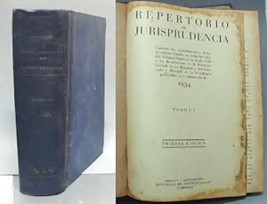 Imagen del vendedor de REPERTORIO DE JURISPRUDENCIA 1934. TOMO III. a la venta por Librera Raimundo
