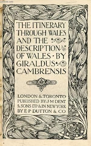 Bild des Verkufers fr THE ITINERARY THROUGH WALES, AND THE DESCRIPTION OF WALES zum Verkauf von Le-Livre
