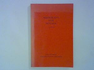 Seller image for Merkblatt fr Notare, Stand Frhjahr 1980 for sale by ANTIQUARIAT FRDEBUCH Inh.Michael Simon