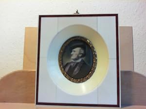 Elfenbein-Miniatur. Bildnis Richard Wagner. Auf Elfenbein-Platte gemalt. Bildnis oval eingefasst ...