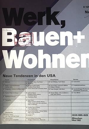 Seller image for Neue Tendenzen in den USA; in: Heft 5 Werk Bauen + Wohnen; for sale by books4less (Versandantiquariat Petra Gros GmbH & Co. KG)