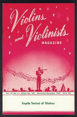 Bild des Verkufers fr Violins and Violinists Magazine: Vol 18, No. 6 - Whole no. 150 (November-December 1957) zum Verkauf von Cleveland Book Company, ABAA