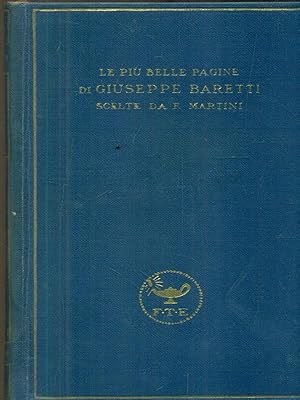 Bild des Verkufers fr Le piu' belle pagine di Giuseppe Baretti zum Verkauf von Librodifaccia