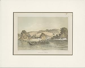 Antique Print of Edo Bay (Tokyo) by F.L. Hawks (1856)