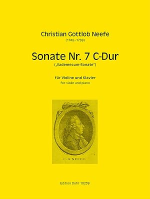 Bild des Verkufers fr Sonate Nr. 7 fr Violine und Klavier C-Dur "Vademecum-Sonate" (aus: Vademecum fr Liebhaber des Gesangs und Klaviers) zum Verkauf von Verlag Christoph Dohr