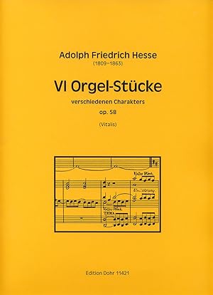 Seller image for VI Orgelstcke verschiedenen Charakters op. 58 for sale by Verlag Christoph Dohr