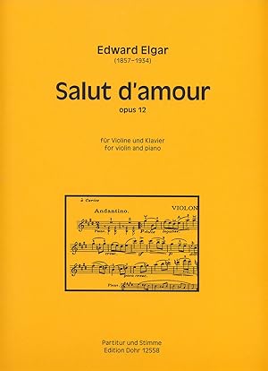 Bild des Verkufers fr Salut d'amour fr Violine und Klavier op. 12 zum Verkauf von Verlag Christoph Dohr