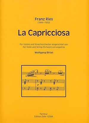 Bild des Verkufers fr La Capricciosa fr Violine und Streichorchester zum Verkauf von Verlag Christoph Dohr