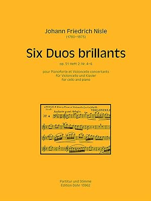 Bild des Verkufers fr Six Duos brillants pour Pianoforte et Violoncelle concertants op. 51 (Heft 2: Nr. 4-6) zum Verkauf von Verlag Christoph Dohr